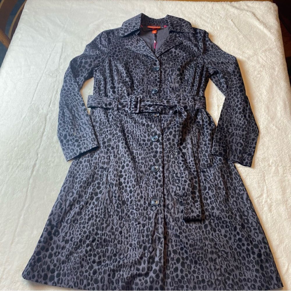 Kirna Zabete For Target Lipstick Kiss Trench Coat Size Small